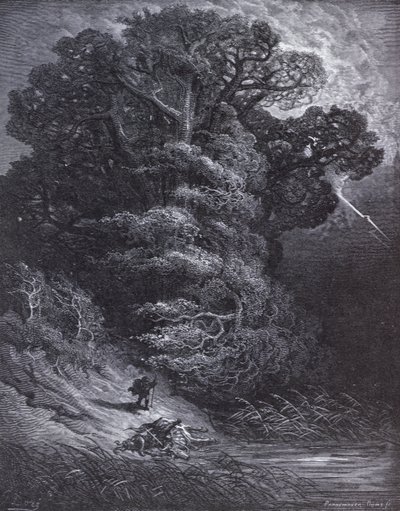 Illustration for The Oak and the Reed, from 